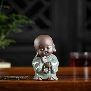 On Sales Porcelain Tea Pet Monk Statue Small Size Table Ornament Decoration New