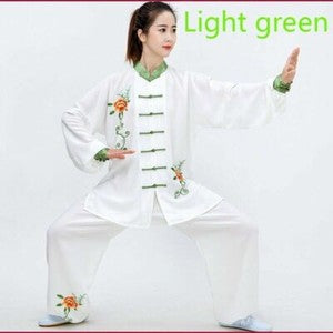 Women Men Cotton Tai Chi Set Embroidery Loose Chinese Kung Fu Suit Martial Art