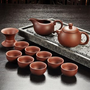 China Kung Fu Purple Sand Teapot Tea Set Ceramic Teapot Cup Handmade Drinkware