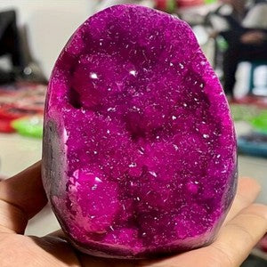 1PC Rose Red Crystal Cluster Natural Geode mineral Office Decor & Gifts