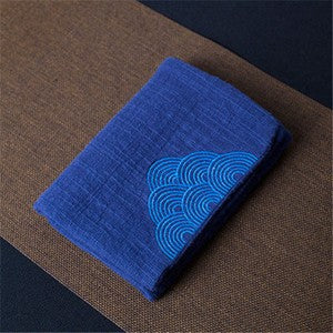 Tea Towel Cotton Yarn Absorbent Towel Tea Accessories Embroidered Double Layers