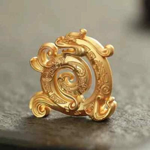 Sanskrit Incense Stick Burner Alloy Buddhist Tribute Meditation Dragon Engraving
