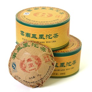 Yunnan Puer Pu'er Puerh Tea Aged Phoenix Tuocha Cake Boxed Raw Pu-erh