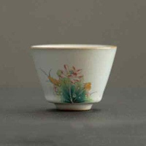 Ru Kiln Teacup Persimmon Ceramic Tea Cup Personal Single Cup Boutique Tea Set
