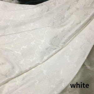 150*100cm Faux Silk Satin Rose Floral Brocade Damask Fabric Dress Sewing Craft