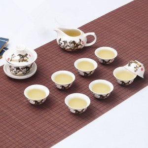 Chinese Ceramic Tea Set Kung Fu Tea Ceremony Gaiwan Tea Cup Set