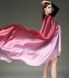 100*190cm Colorful Gradient Women Silk Scarf Shawl Belly Dance Waving Scarf Veil