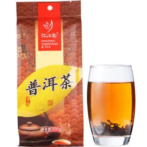 Yijiangnan Bagged Black Tea Puerh Ripe Tea Loose Leaf Puer Tea 200g