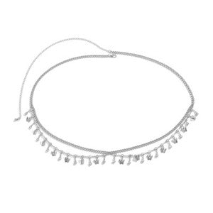 Waist Chains Rhinestone Star Tassel Pendant Waist Belly Belt Tassel Body Chain