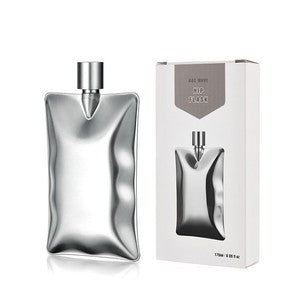 Creative stainless steel wine flask, 6 oz, wavy design, portable for outdoor use
