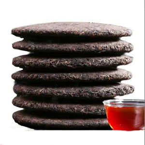 Puerh Ripe Tea Menghai Purple Bud Puerh Tea Aged Purple Bud Seven Cakes 357g
