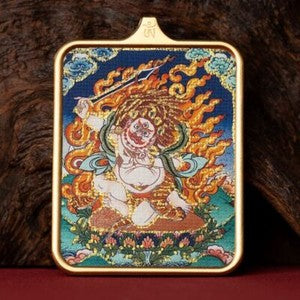 Tibetan Thangka Pendant Lhamo Jambhala Green Tara Amulet Car Hang Buddhist Charm