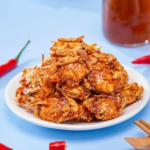 Spicy Baby Crab. Seafood Snacks. Canned. Sweet & Spicy. Crispy Delight.