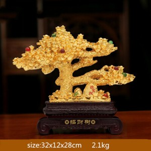 Feng Shui Resin Statue Money Tree Wealth Tree of Life Bonsai Tree Lucky Tree
