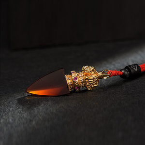 Glass Copper Vajra Pestle Pendant Pendant Necklace Pendant Amulets