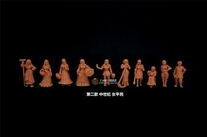 Medieval Female Civilian 10 Person Group (2#)1/72 1/64 1/87