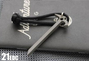 EDC Titanium Multifunctional Crowbar Axe Bottle Opener Keychain Necklace Pendant