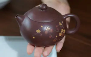 240cc chinese Yixing Handmade Zisha Purple clay Teapot XiShi Hu Tea Pot