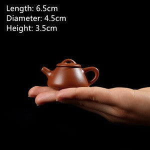 mini tea pot yixing zisha purple clay red stoneware xishi pot table decoration