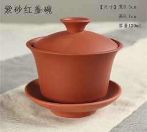 Chinese porcelain/zisha gaiwan covered teacup lid saucer ceramic handpainted cup