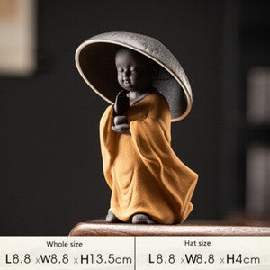 New Real Yixing Zisha Tea Pet Creative House Warming Gift Monk Statue Filter