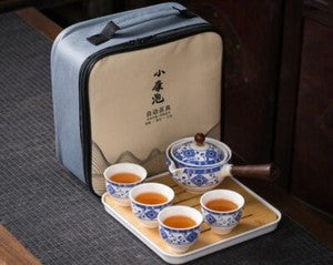 Chinese Automatic Rotating Kung Fu Tea Ceremony Set For Home Portable Drinkware