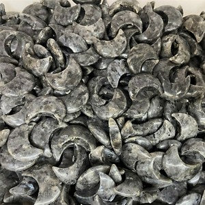 20pcs Natural Quartz Stone Gemstone Crescent Moon Shape DIY Jewelry Making 30mm