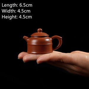 mini tea pot yixing zisha purple clay red stoneware xishi pot table decoration