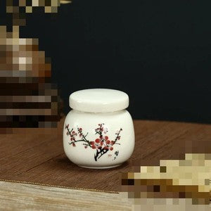 6.2x6.3cm 1pc Ceramic Sealed Tank Tea Storage Tank Sugar Coffee Tea Containers