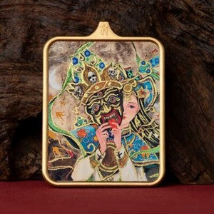 Tibetan Thangka Pendant Lhamo Jambhala Green Tara Amulet Car Hang Buddhist Charm