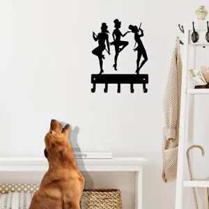 Tap Dancer- Key Hooks Holder- 6 inch Wide Metal Wall Art