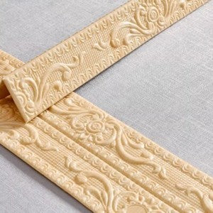 3D Floral Self Adhesive Wall Skirting Border Sticker Line Wallpaper Strip