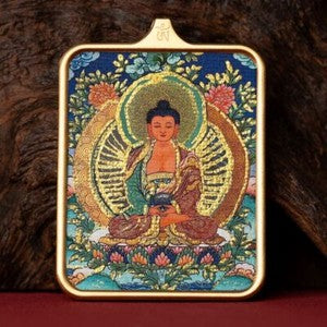 Tibetan Thangka Pendant Lhamo Jambhala Green Tara Amulet Car Hang Buddhist Charm