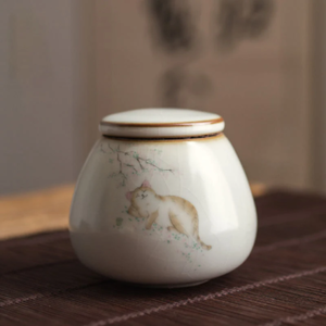 Ceramic Tea Canisters Lovely Cat Loose Tea Storage