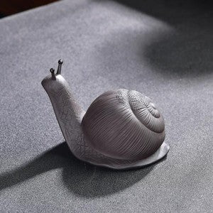 Purple Sand Ceramic Small Snail Tea Glass Tea Filter Pet Ornaments