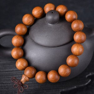 China Red Sandalwood 6/8/10/12/15/18/20/25MM Round Buddha Beads Fashion Bracelet