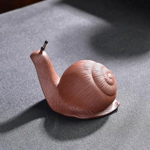 Purple Sand Ceramic Small Snail Tea Glass Tea Filter Pet Ornaments