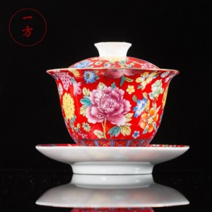 160ml Chinese Jingdezhen Porcelain Gaiwan Tureen Tea Cup Bowl Kung Fu Tea Set