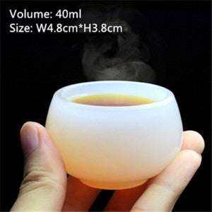 White Jade Porcelain Glass Tea Cup Chinese Kungfu Cup Master Cup Of Tea China