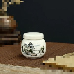 6.2x6.3cm 1pc Ceramic Sealed Tank Tea Storage Tank Sugar Coffee Tea Containers
