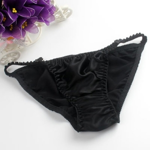 2pack Womens 100% Silk Low-Rise Bikinis Knickers Underwear Cheeky Hipster Briefs