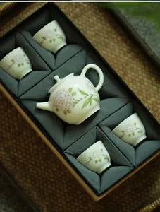 5pcs of one set China JingDeZhen master tea cup beauty Hydrangea ceramic cup