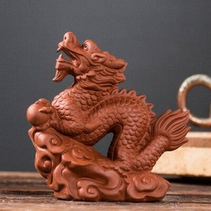 Dragon Design Statue Yixing Zisha Purple Clay On Sales Home Decoration Tea Pet