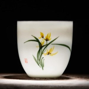 Teacups Drinkware Chinese Kung Fu Tea Cup Ceramic Porcelain Tea Set Accessories