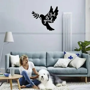 God Is Good Dove - Metal Wall Decor - Metal Wall Art Home Decor -Dove of Peace