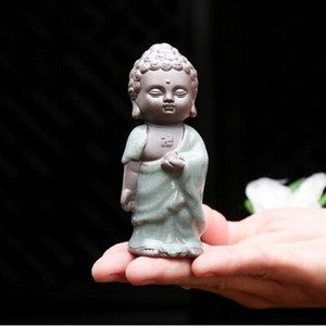 On Sales Porcelain Tea Pet Monk Statue Small Size Table Ornament Decoration New