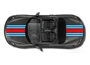 Racing Stripe Car Sticker For Porsche 718 boxser Bonnet Rear Side Door Decals