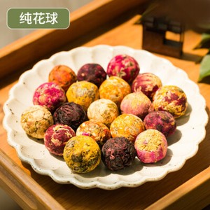 Handmade Yunnan Pu'er Jasmine Tea with Rose, Chrysanthemum, Dragon Ball Flower