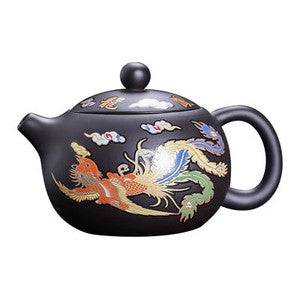 Color Changing Teapot Zisha Chinese Dragon Phoenix Teapot Purple Sands Teapot