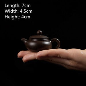 mini tea pot yixing zisha purple clay red stoneware xishi pot table decoration